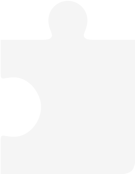 Black puzzle piece on white background.
