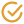 Orange checkmark inside a circle on black.
